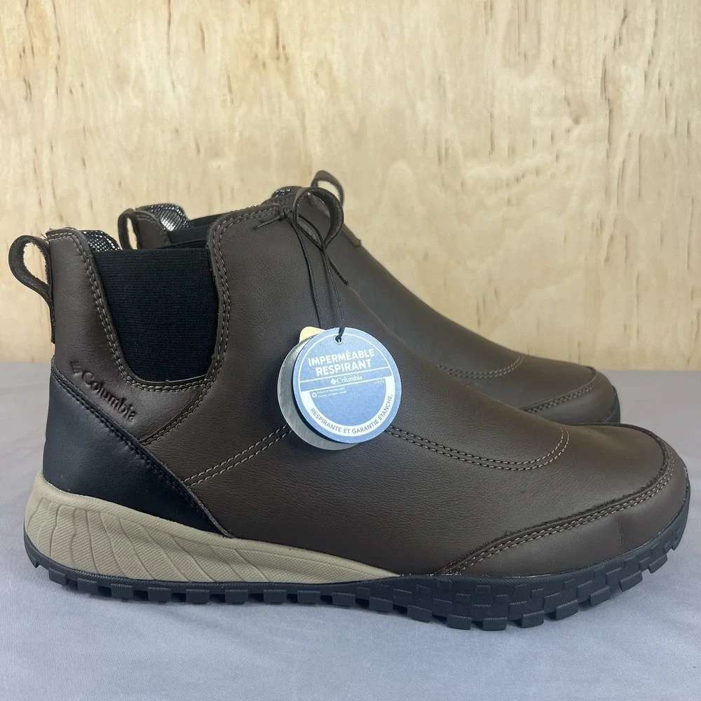 Columbia Fairbanks Rover Chelsea Boots Men's 13 Brown Waterproof 200G BM5597